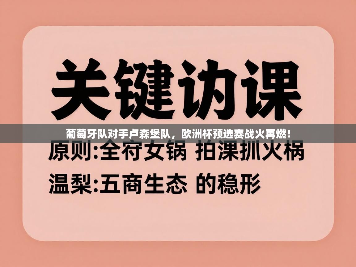 葡萄牙队对手卢森堡队，欧洲杯预选赛战火再燃！  第1张